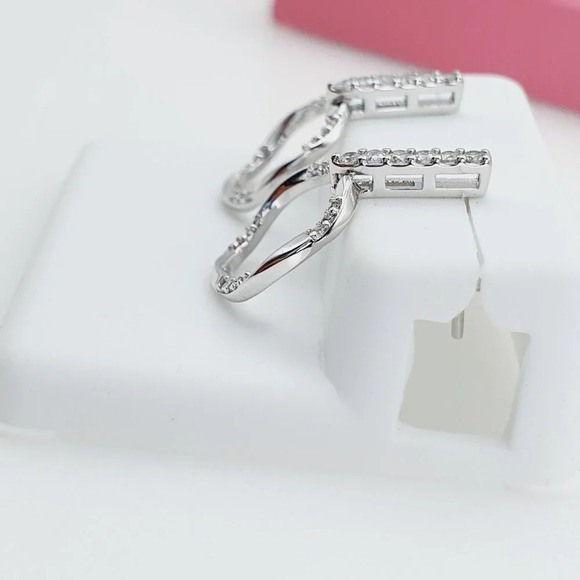 - "925 Sterling Silver Cubic Zirconia Earrings, U19254701 - Picture 11 of 11